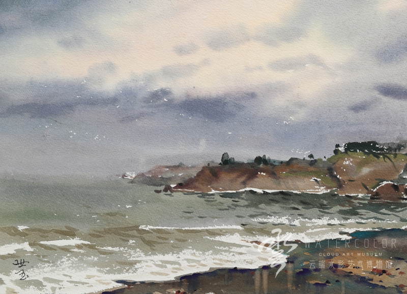姜世玉 《崂山长岺》 19*26.5cm 1998年